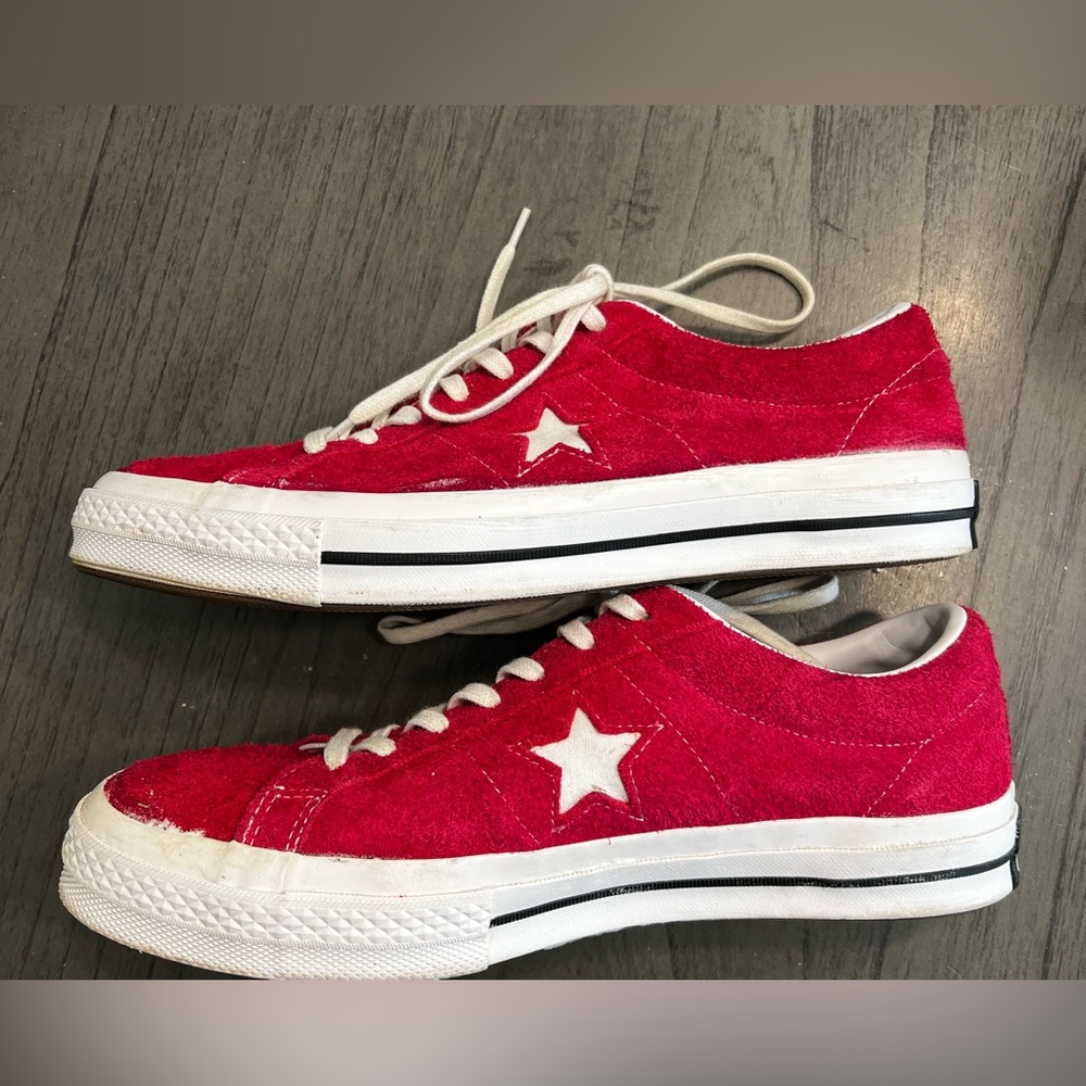 Converse Red and White Sneakers - Picture 3 of 9